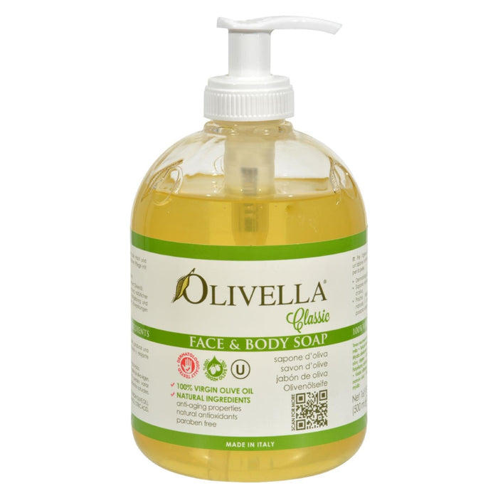 Olivella Face & Body Soap - Hydrating Bar Soap Enriched with Organic Olive Oil (16.9 Fl Oz.)