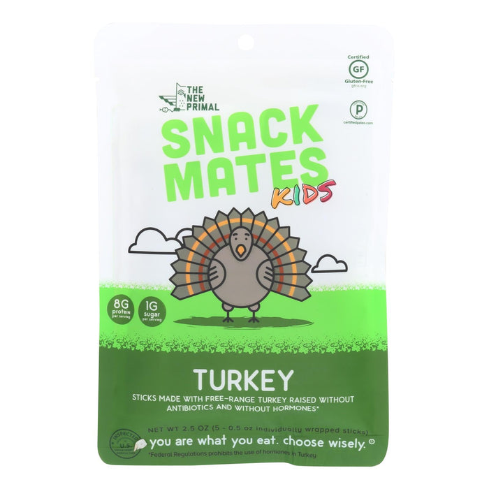 The New Primal Snack Mates Turkey Sticks, 8 Pack, 2.5 Oz. Each