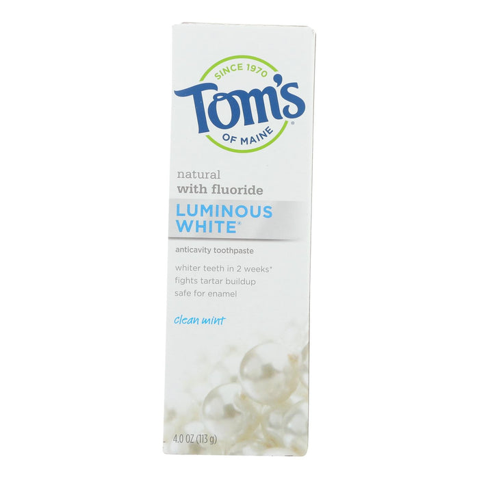 Tom's of Maine Luminous Clean Mint Toothpaste - 4 Oz. (Pack of 6)