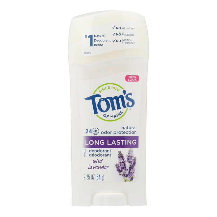 Tom's of Maine Long-Lasting Natural Deodorant, Wild Lavender Scent (Pack of 6 - 2.25 Oz per Stick)