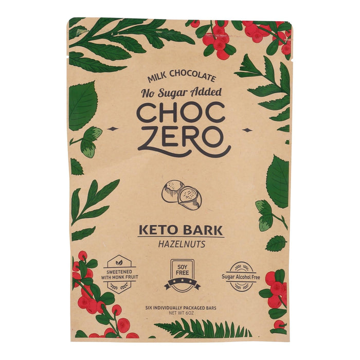 ChocZero Keto Milk Chocolate Hazelnut (Pack of 12 - 6 Oz.)