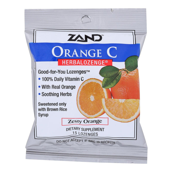 Zand Herbalozenge Orange C Natural - 15 Lozenges (Pack of 12)