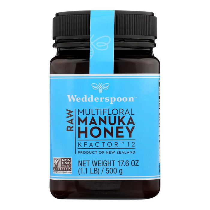 Wedderspoon Raw KFactor 12 Manuka Honey 17.6 Oz. Pack of 6