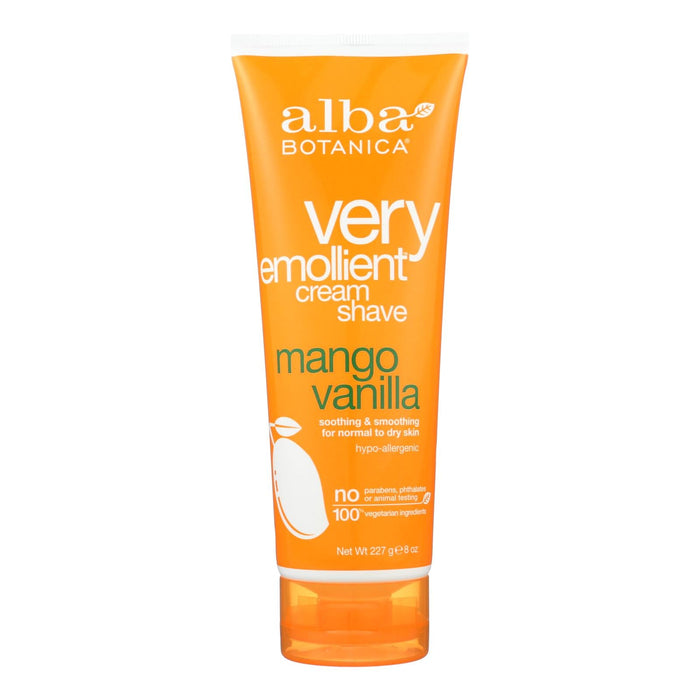 Alba Botanica Very Emollient Cream Shave with Mango & Vanilla (8 Oz)