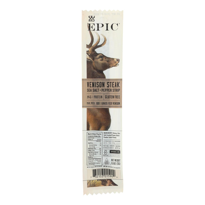 Epic Venison Steak Strips | 0.8 Oz. (Pack of 20)