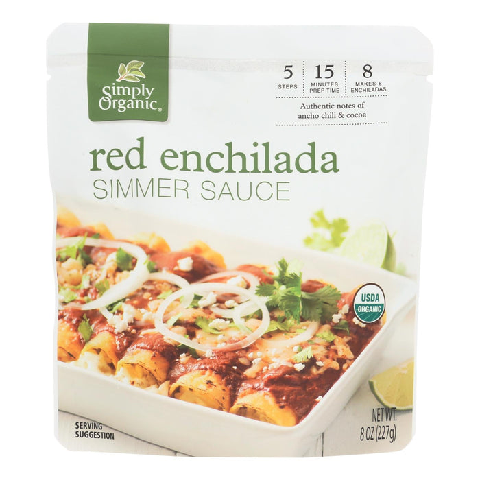 Simply Organic Red Enchilada Sauce for Authentic Mexican Flavor (Pack of 6 - 8 Oz.)