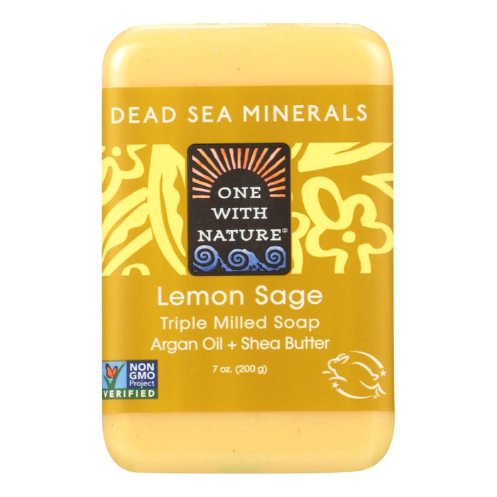 One With Nature Dead Sea Mineral Lemon Verbena Soap - 7 Oz - Pack of 2