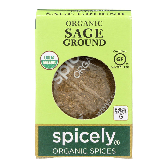 Spicely Organics Organic Ground Sage (6 x 0.3 Oz)