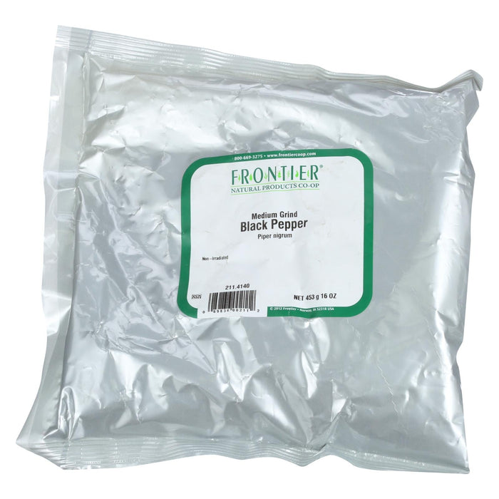 Frontier Herb Black Pepper Medium Grind 30 Mesh Dustless 1 lb