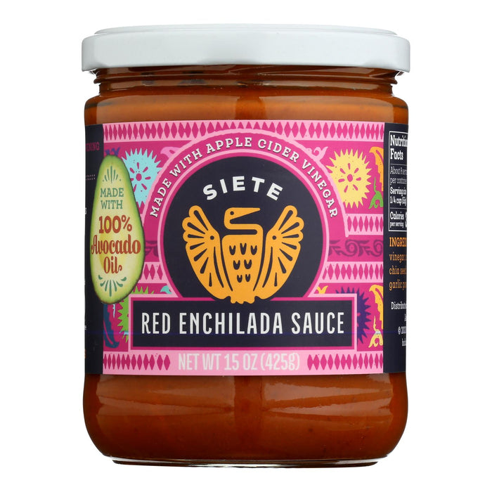 Siete Family Foods Organic Red Enchilada Sauce, 16 Oz. (Pack of 6)