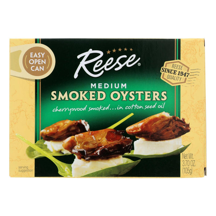 Reese's Smoked Louisiana Medium Oysters, 3.7 Oz Each (Pack of 10)