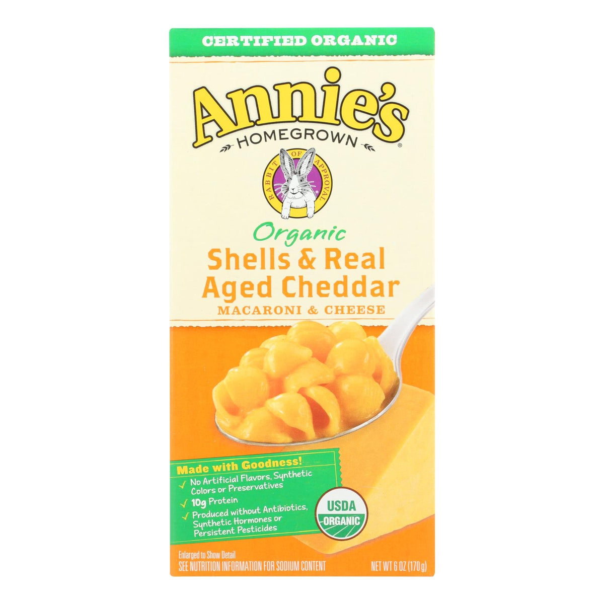 Annie's Homegrown Organic Shell Mac and Real Aged Cheddar Case ...