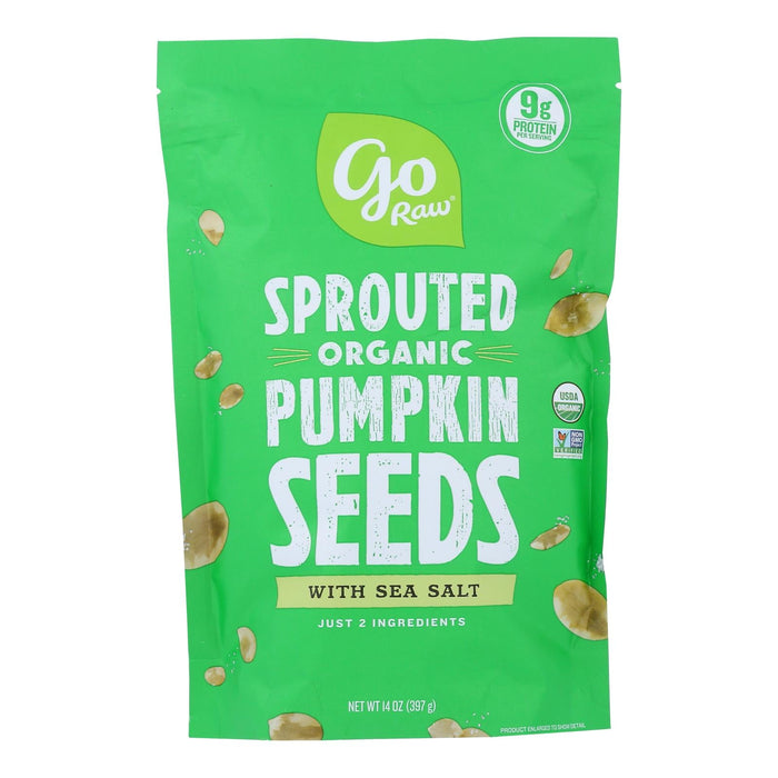 GoRaw Sprouted Pumpkin Seeds with Celtic Sea Salt (6 Pack of 14 Oz.)