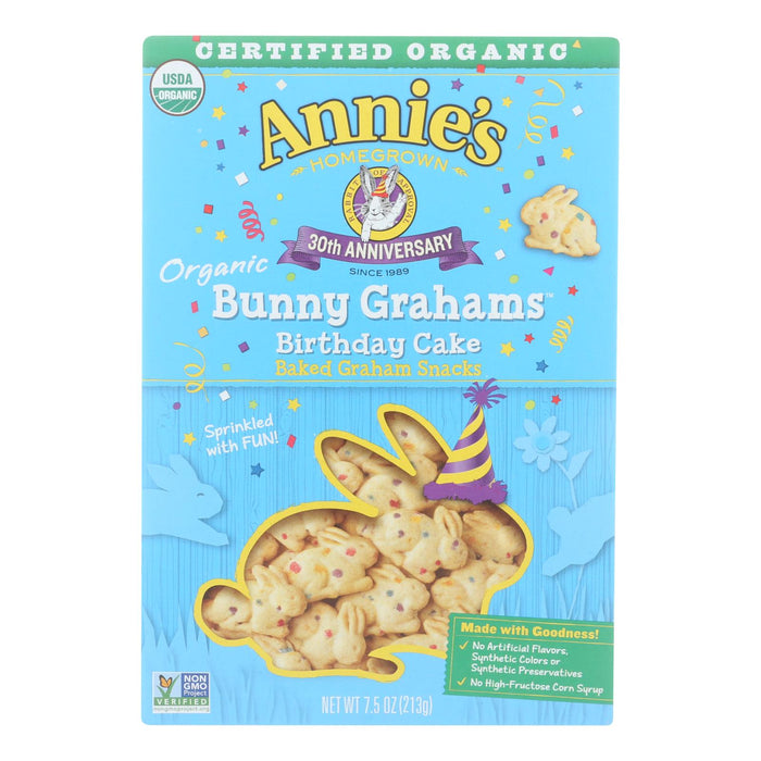 Annie's Organic Bunny Grahams: Sweet Birthday Cake Flavor (Pack of 12 - 7.5 Oz.)