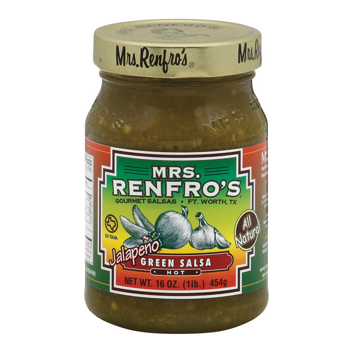 Mrs. Renfro's Mild Green Salsa with Onion and Chili, 6 Pack of 16 Oz. Bottles