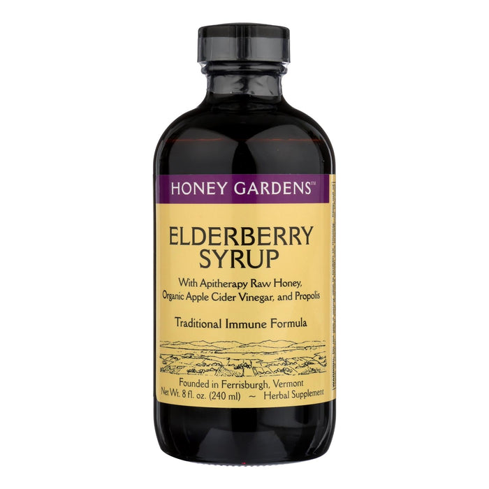 Honey Gardens Apiaries Organic Honey Elderberry Extract with Propolis (8 Fl Oz)