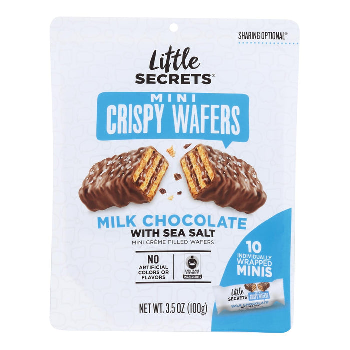 Little Secrets Crispy Wafers: Milk Chocolate & Sea Salt (Pack of 6 - 3.5 Oz.)