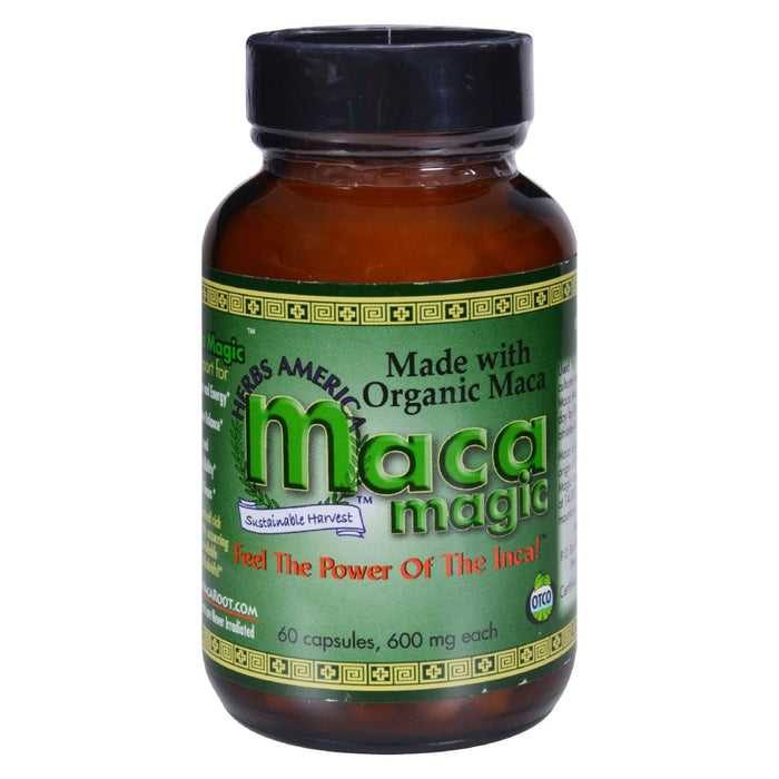 Maca Magic Organic  Maca Root Supplement (Pack of 60 Capsules - 600 Mg)