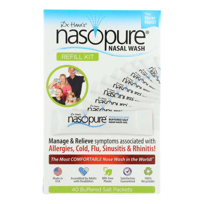 Dr. Hana's Nasopure Nasal Wash Refill Kit, 40 Premixed Packets