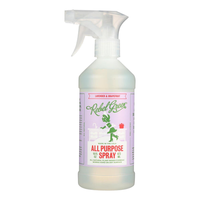 Rebel Green All-Purpose Cleaner Spray, Lavender & Grapefruit, 4 Pack, 16 Fl Oz Each