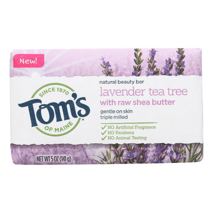 Tom's of Maine Lavender Tea Tree Beauty Bar Soap (Pack of 6)