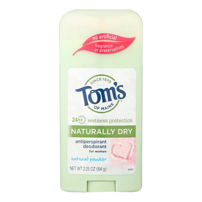 Tom's of Maine Natural Powder Deodorant for Women, 6 Pack, 2.25 Oz per Stick