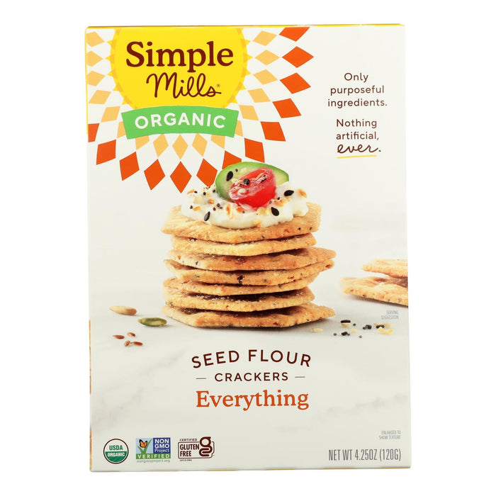 Simple Mills Everything Seed Flour Crackers (4.25 Oz., Pack of 6)