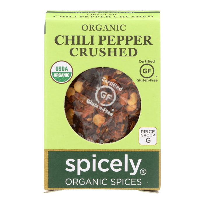 Spicely Organics Crushed Organic Chili Pepper (Pack of 6 - 0.3 Oz)