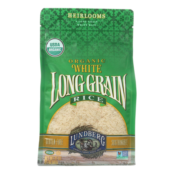 Lundberg Family Farms Organic White Long Grain Rice, 12 Lbs (Pack of 6)