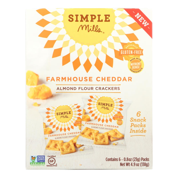 Simple Mills Farmhouse Cheddar Crackers (6-Pack of 4.9 Oz.)