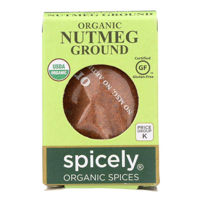 Spicely Organics USDA Certified Organic Nutmeg Ground, 0.4 Oz (Pack of 6)