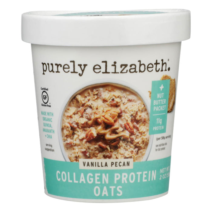 Purely Elizabeth Organic Oat Cup Protein Vanilla Pecan (12 Pack - 2 Oz.)