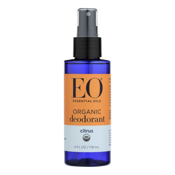 Eo Organic Citrus Deodorant Spray, 4 Fl Oz (Pack of 4)
