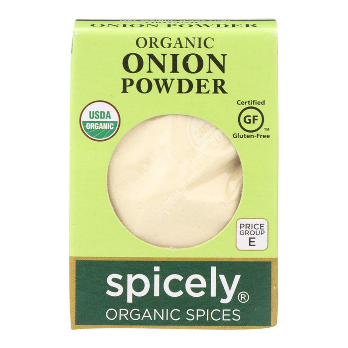 Spicely Organics Premium Organic Onion Powder | Pack of 6 | 0.4 Oz. Each