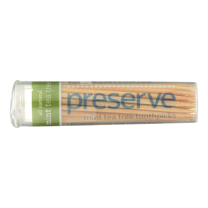 Preserve Original Flavored Tea Tree Toothpicks (24 Pack) - 35 Mint Picks