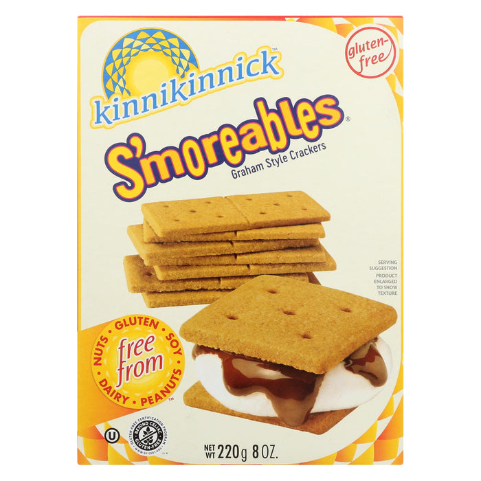 Kinnikinnick Graham-Style Gluten-Free Crackers (Pack of 6 - 8 Oz.)