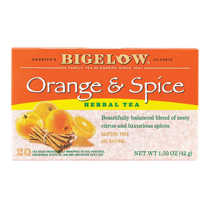 Bigelow Tea Orange & Spice Herbal Tea Bags (Pack of 6 - 20 Bag)