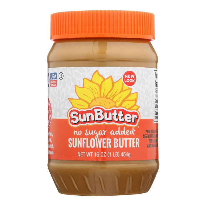 Sunbutter Sunflower Butter, Unsweetened 16 Oz. (Pack of 6)