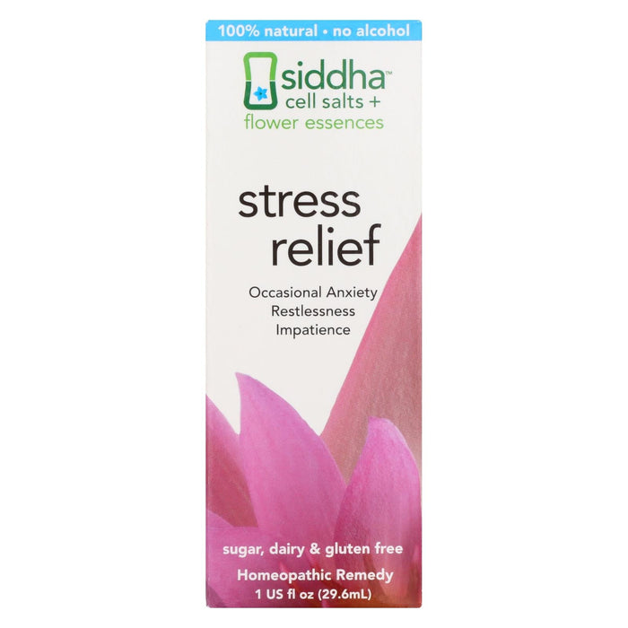 Siddha Flower Essence Stress Relief - 1 Fl. Oz. for Calming and Emotional Balance