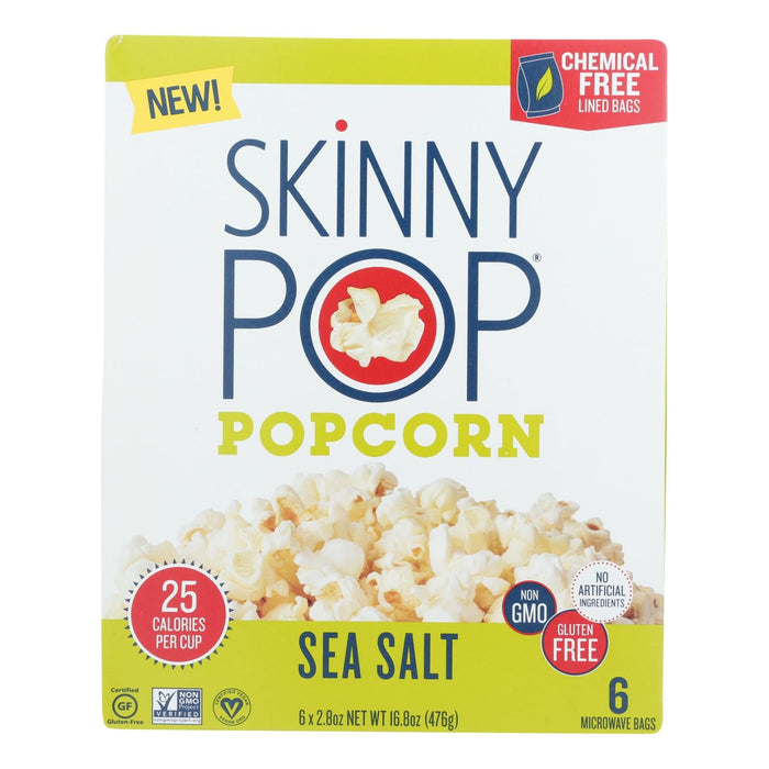 Skinnypop: Microwave Sea Salt Popcorn (Pack of 6 - 2.8oz)