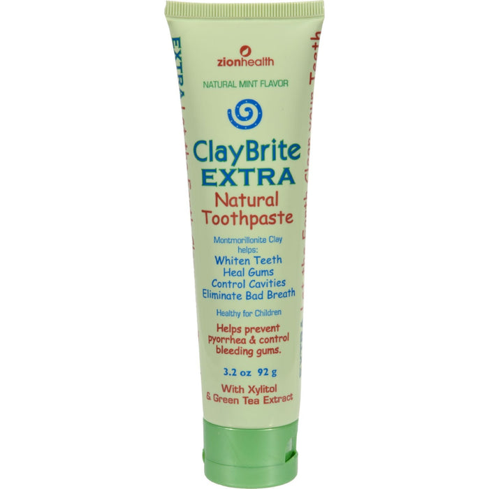 Zion Health Claybrite Extra Strength Toothpaste (Pack of 3.2 Oz.)