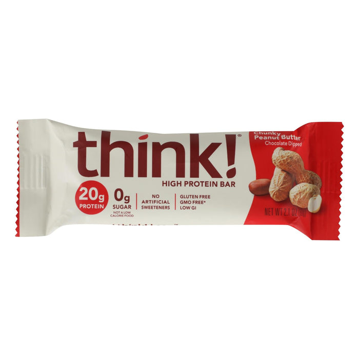 Think Products Thin Bar Chunky Peanut Butter (Pack of 10 - 2.1 Oz.)