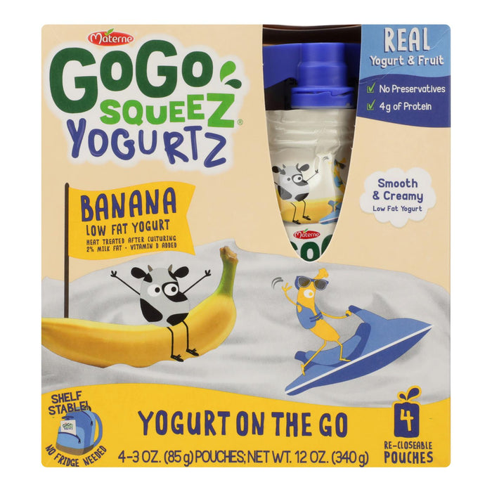 Gogo Squeez Yogurtz: Low-Fat, On-the-Go Yogurt Pouches (12 Pack, 4/3 oz)