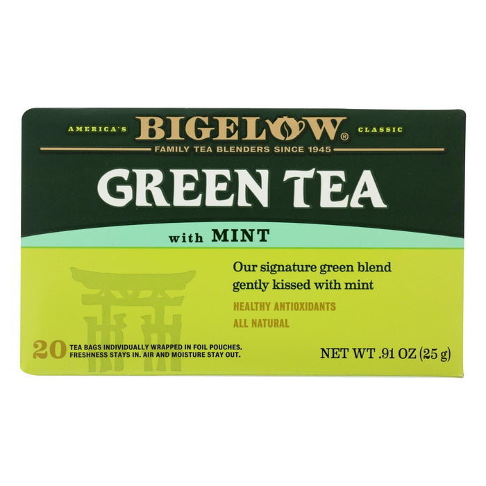 Bigelow Classic Green Tea with Refreshing Mint (Pack of 6 - 20 Count Tea Bags)