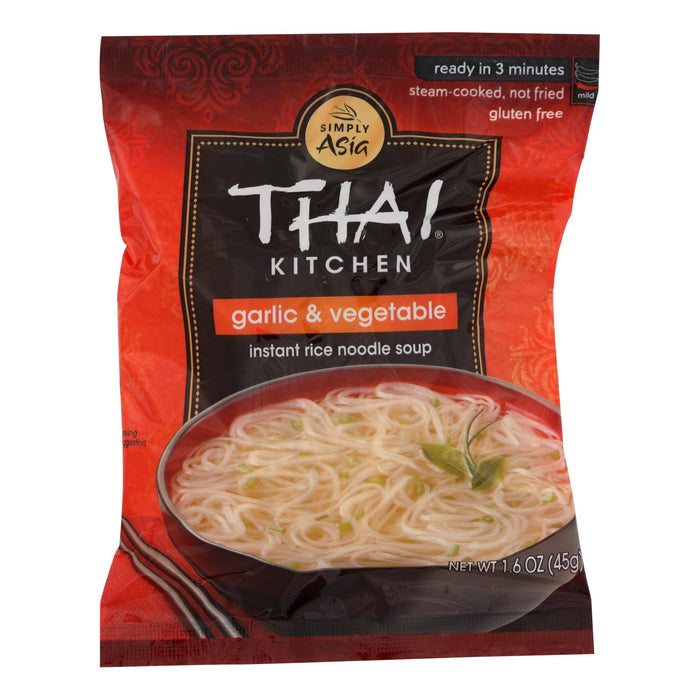 Thai Kitchen Garlic and Vegetable Instant Rice Noodle Soup - Mild - Pack of 6 x 1.6 Oz