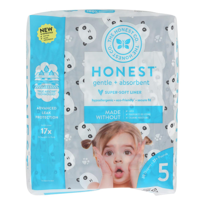 The Honest Company Pandas Diapers, Size 5 (Pack of 20)