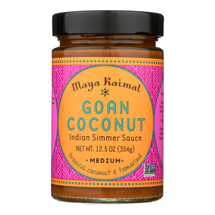 Maya Kaimal Authentic Goan Coconut Curry Sauce (Pack of 6) - 12.5 Oz. Per Jar