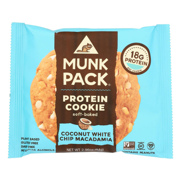 Munk Pack Protein Cookie Coconut White Chocolate Chip Macadamia (Pack of 6 - 2.96 Oz.)