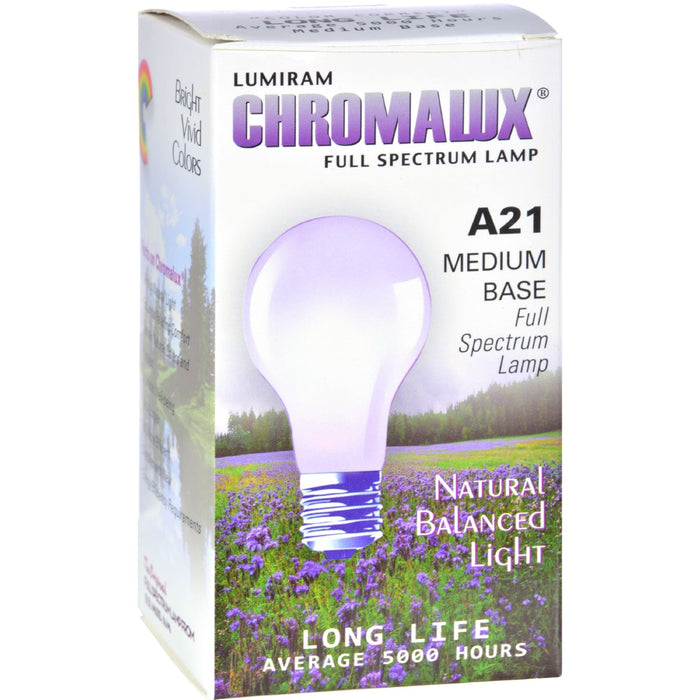 Chromalux Full-Spectrum Clear Light Bulb, Standard, 2 Ct