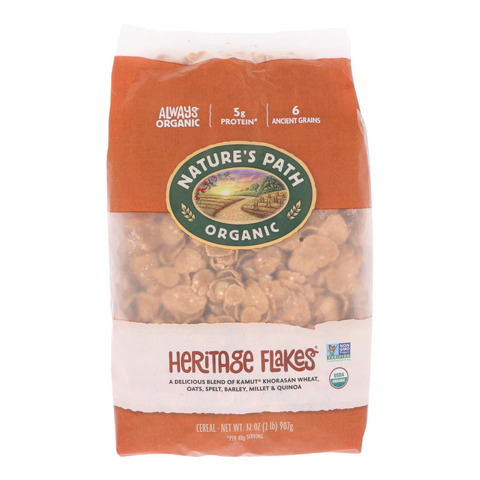 Nature's Path Organic Heritage Flakes Cereal (Pack of 6 - 32 Oz.): 100% Whole Grain Goodness